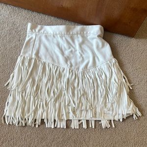Alterd state white fringe skirt
